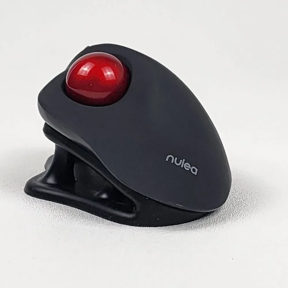 Nulea M511 Wireless Trackball Mouse Rechargeable Bluetooth USB Ergonomic Red